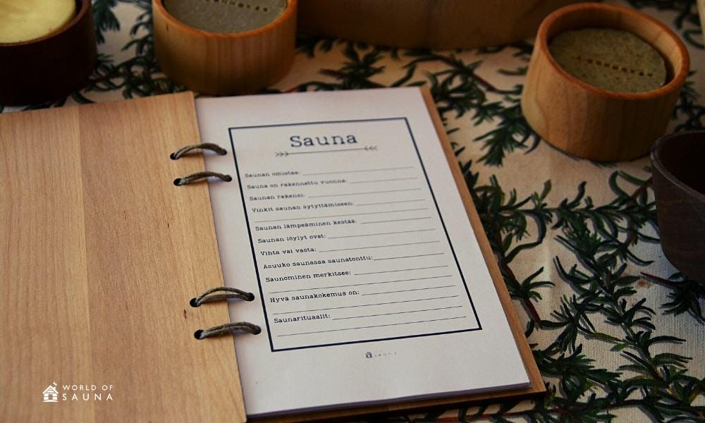 Sauna Guestbook von Etsy - WorldofSauna