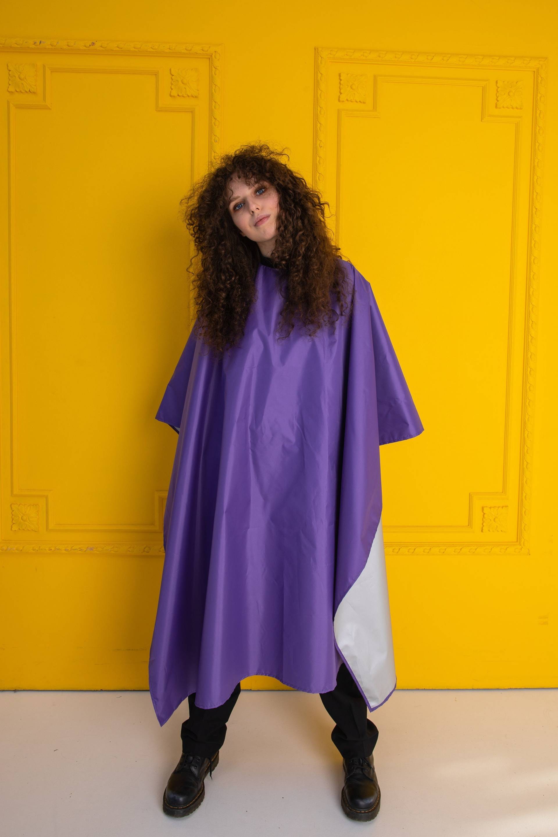 Wasserdichter Friseurumhang Lila Salon Barber Lätzchen, Frisurkleid von Etsy - WrapTheMaster