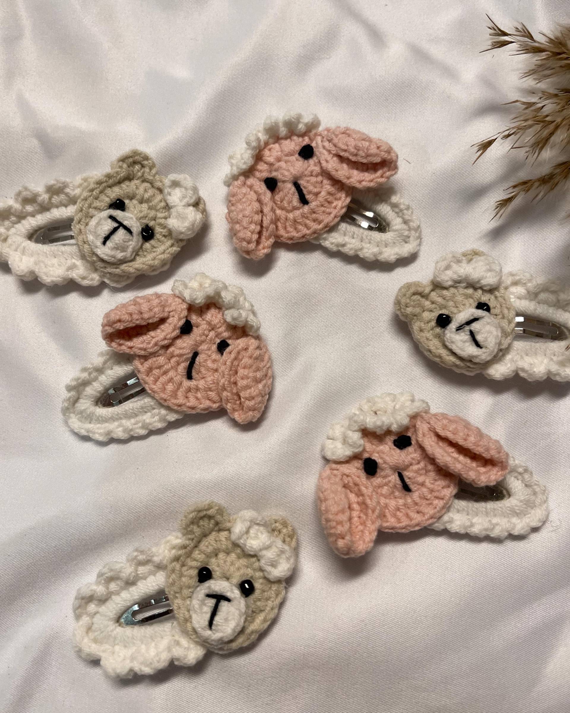 Haarspangen Gehäkelt, Häkelspangen, Handgemacht, Mädchen, Baby, Ostern, Teddy, Schaf, Bär Handmade Haarspangen Gehäkelt, Häkelspangen, Handgemacht, Mädchen, Baby, Ostern, Teddy, Schaf, Bär Handmade von Etsy - WunderherzchenbyAnja