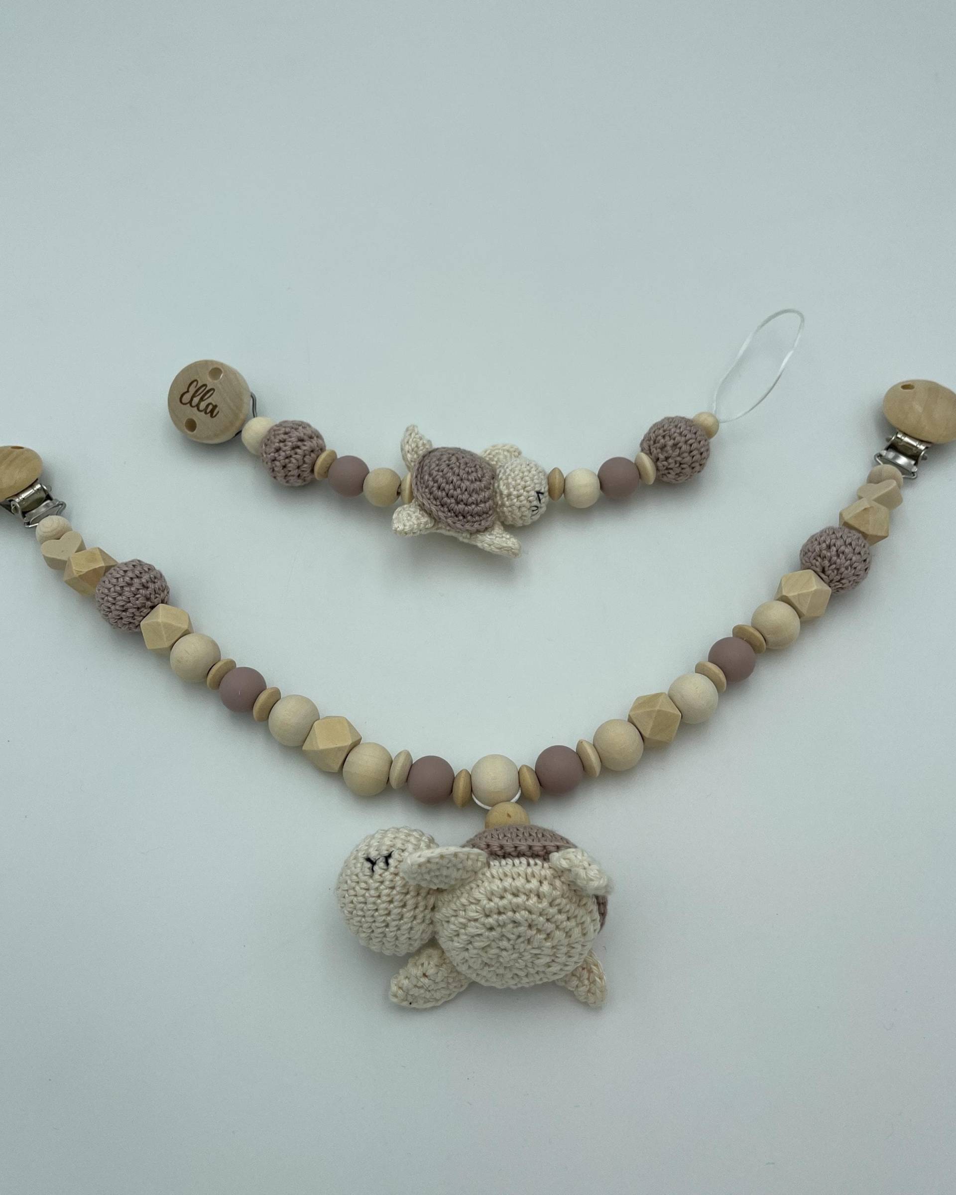 Handgemachtes Baby-Schildkröten-Set | Schnullerkette, Kinderwagenkette Personalisierbar Mit Namen Geschenk Geburt von Etsy - WunderherzchenbyAnja