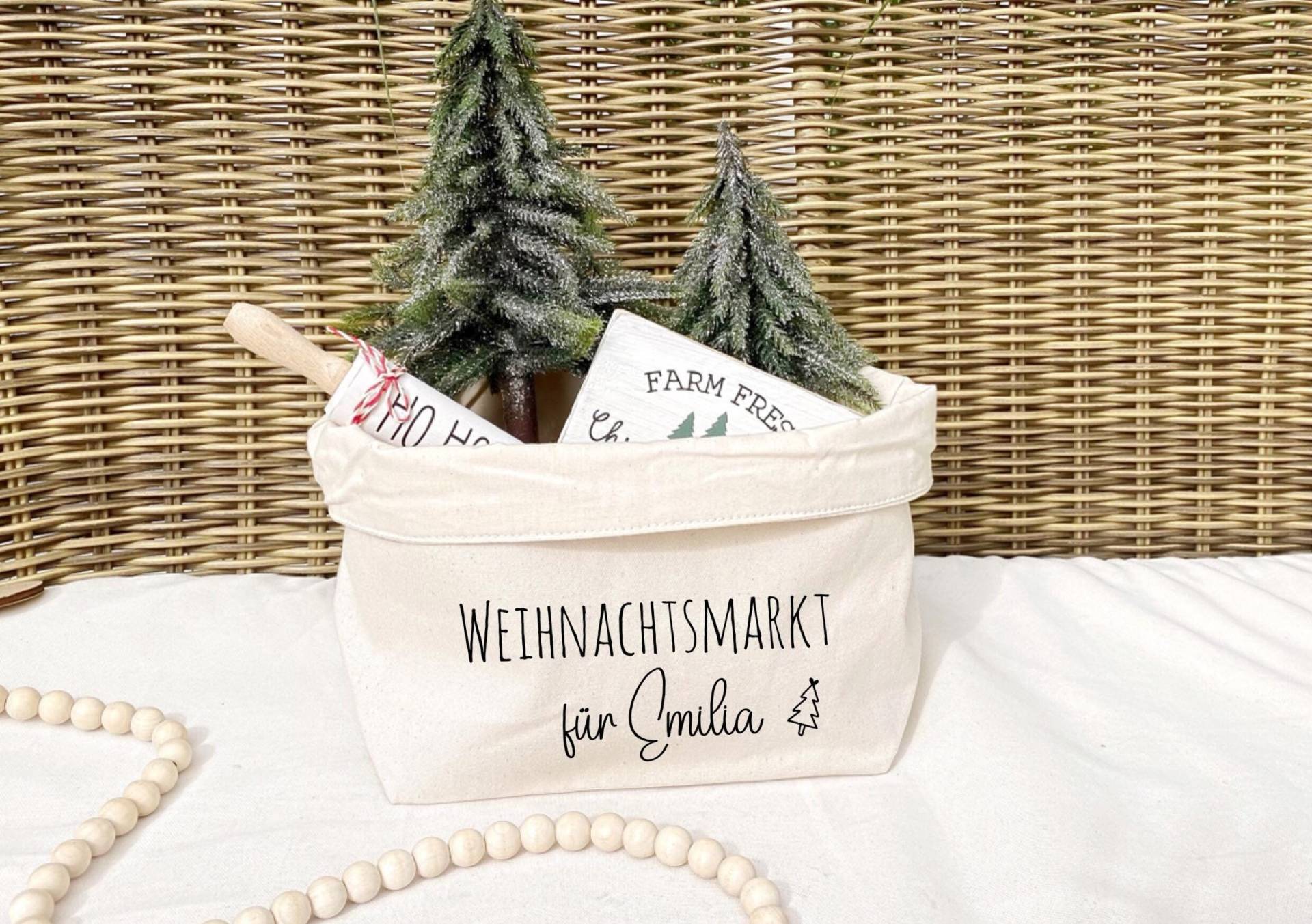 Geschenkkorb "Weihnachtsmarkt" Personalisiert Mit Name Als Mitbringsel Oder Adventskiste Für Die Weihnachtszeit von Etsy - WunderlichWohnen