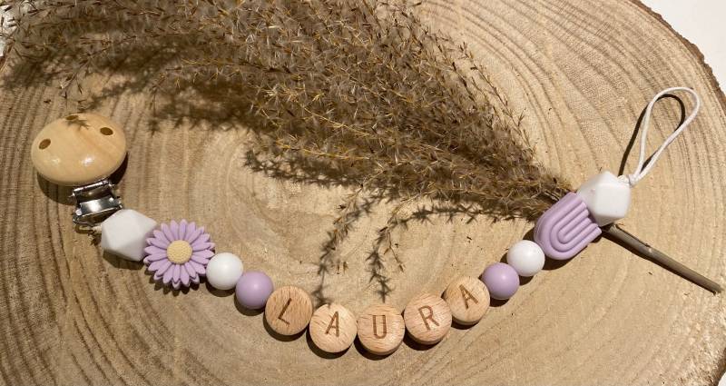 Schnullerkette | Handmade Mit Liebe Mädchen von Etsy - Wunschzimmerchen