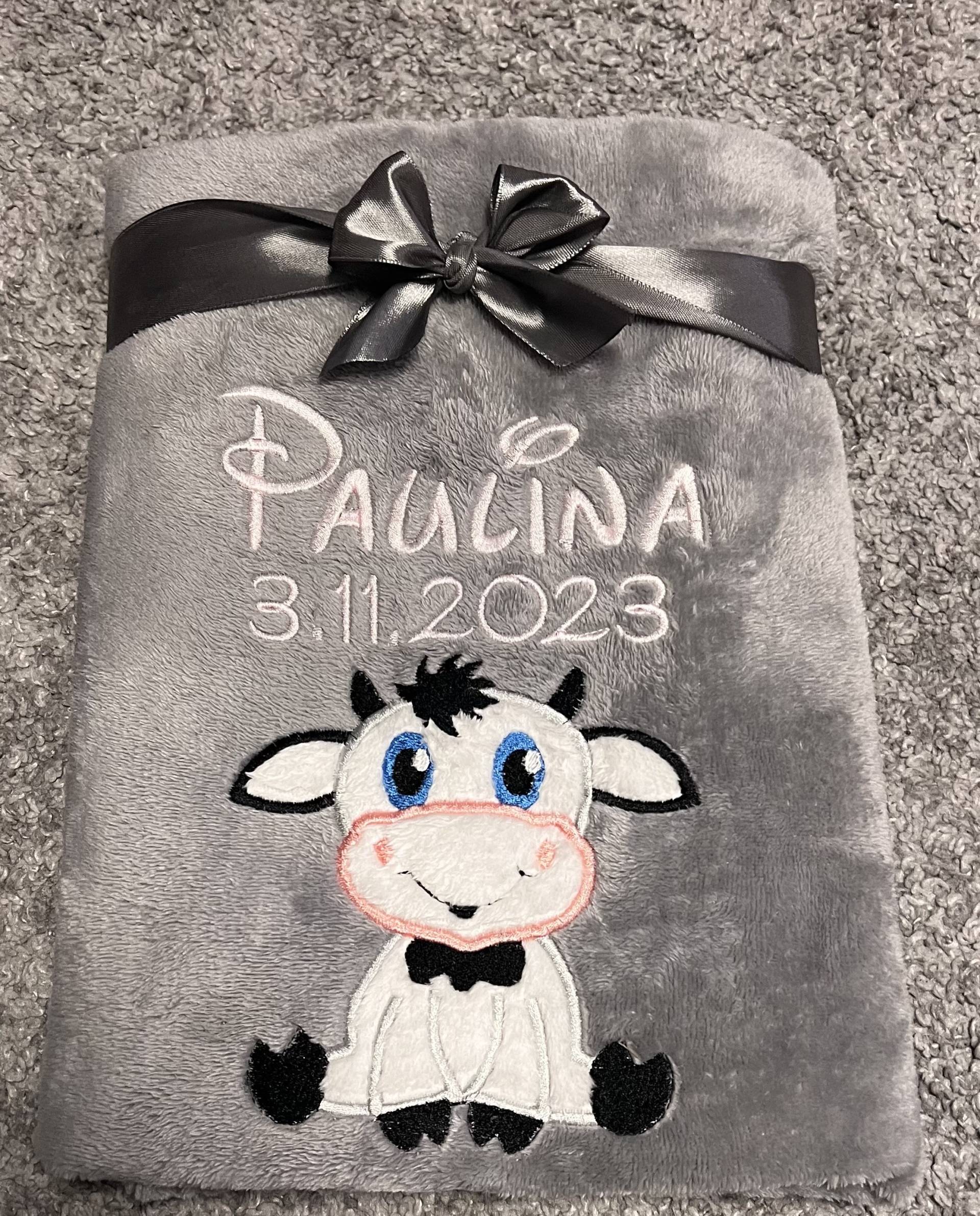 Babydecke „ Kleine Kuh Muh" Personalisierbar Mit Namen Und Weiteren Daten - Decke von Etsy - Wuselwind