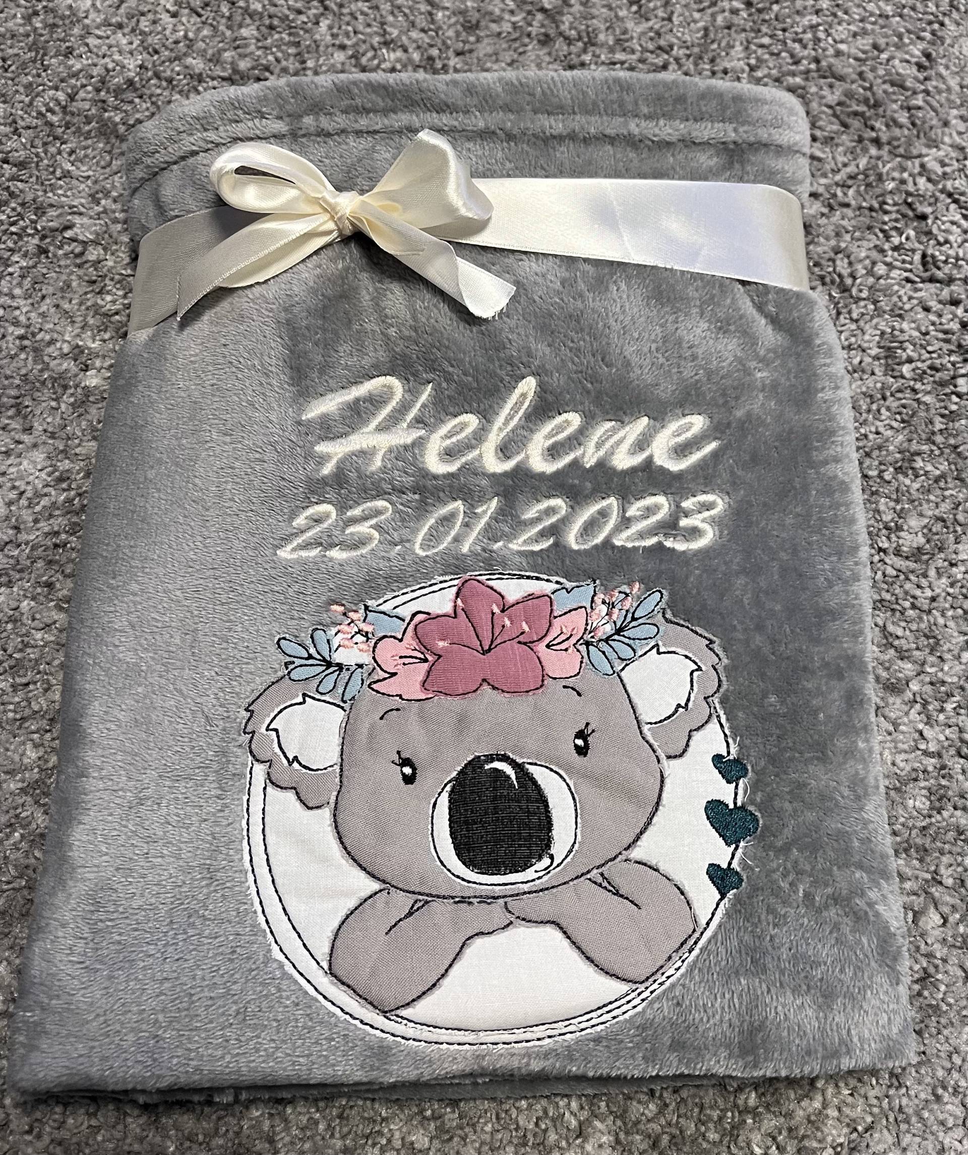 Babydecke „Kleiner Koala" Personalisierbar Mit Namen Und Weiteren Daten - Decke Für Jungen Mädchen von Etsy - Wuselwind