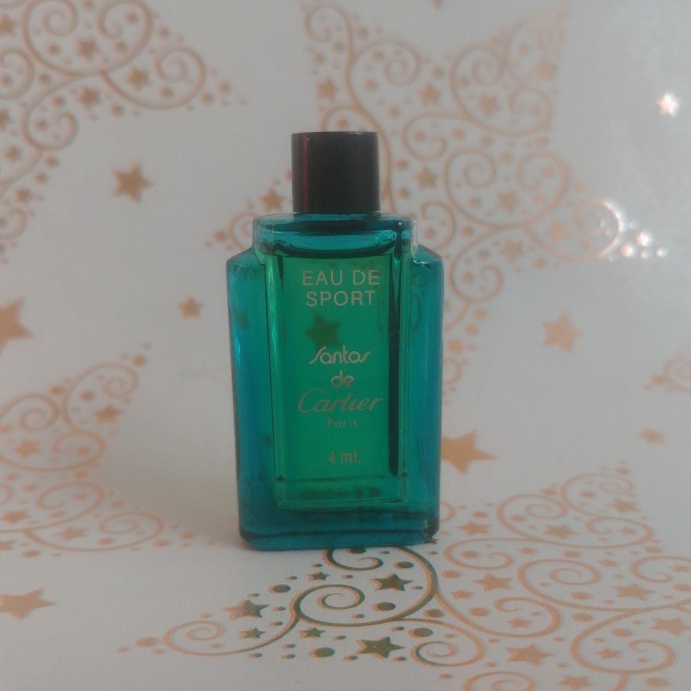 Miniatur Santos De Cartier Sport Von Cartier, 4 Ml Eau Sport, 1989 von Etsy - Xoxiane