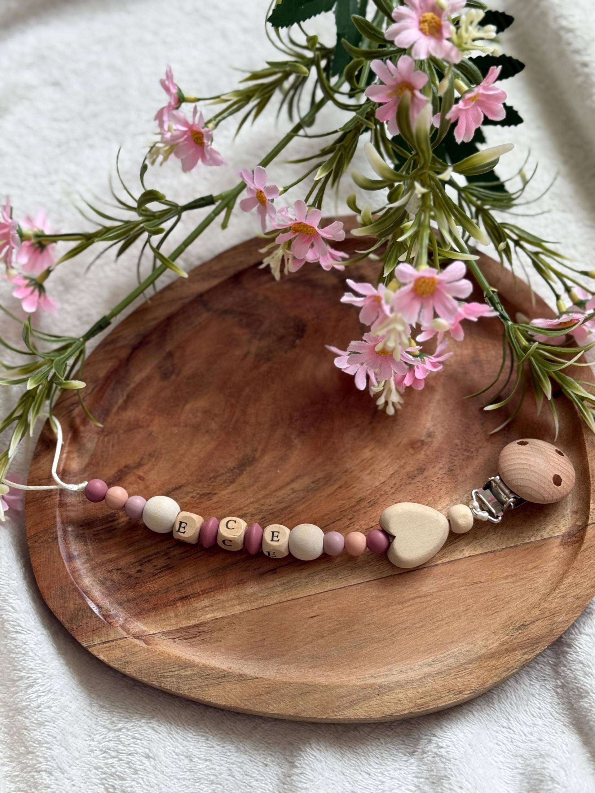 Schnullerkette Personalisiert Mit Namen Handgemacht von Etsy - YRNStudioDesigns