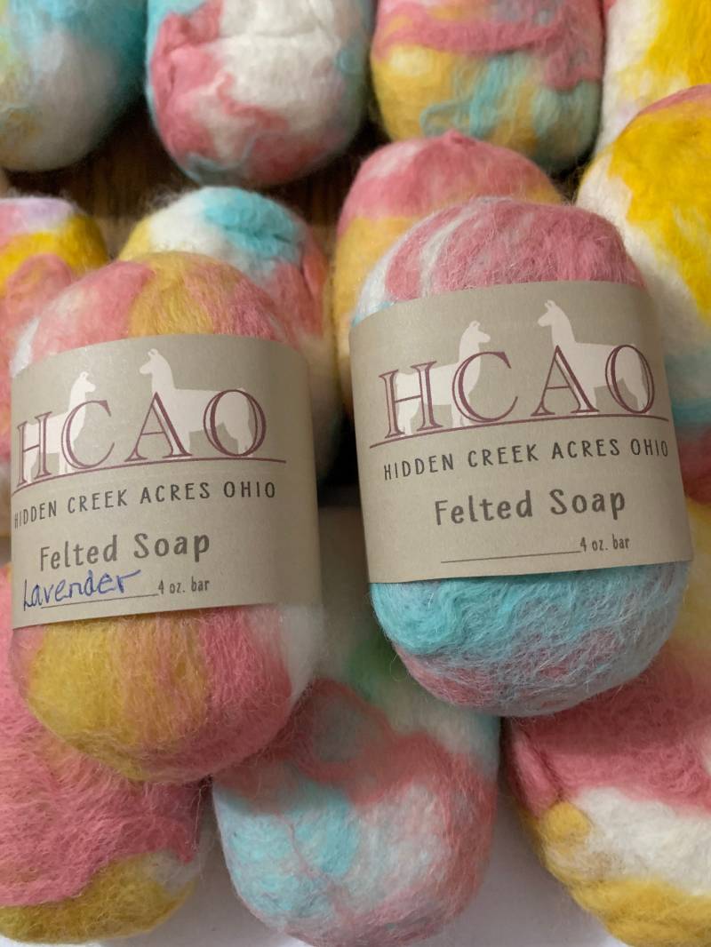 50 Lavendel Gefilzte Seifenstücke, Großhandel Bad Geschenksets von Etsy - YarnShackLlamasOhio
