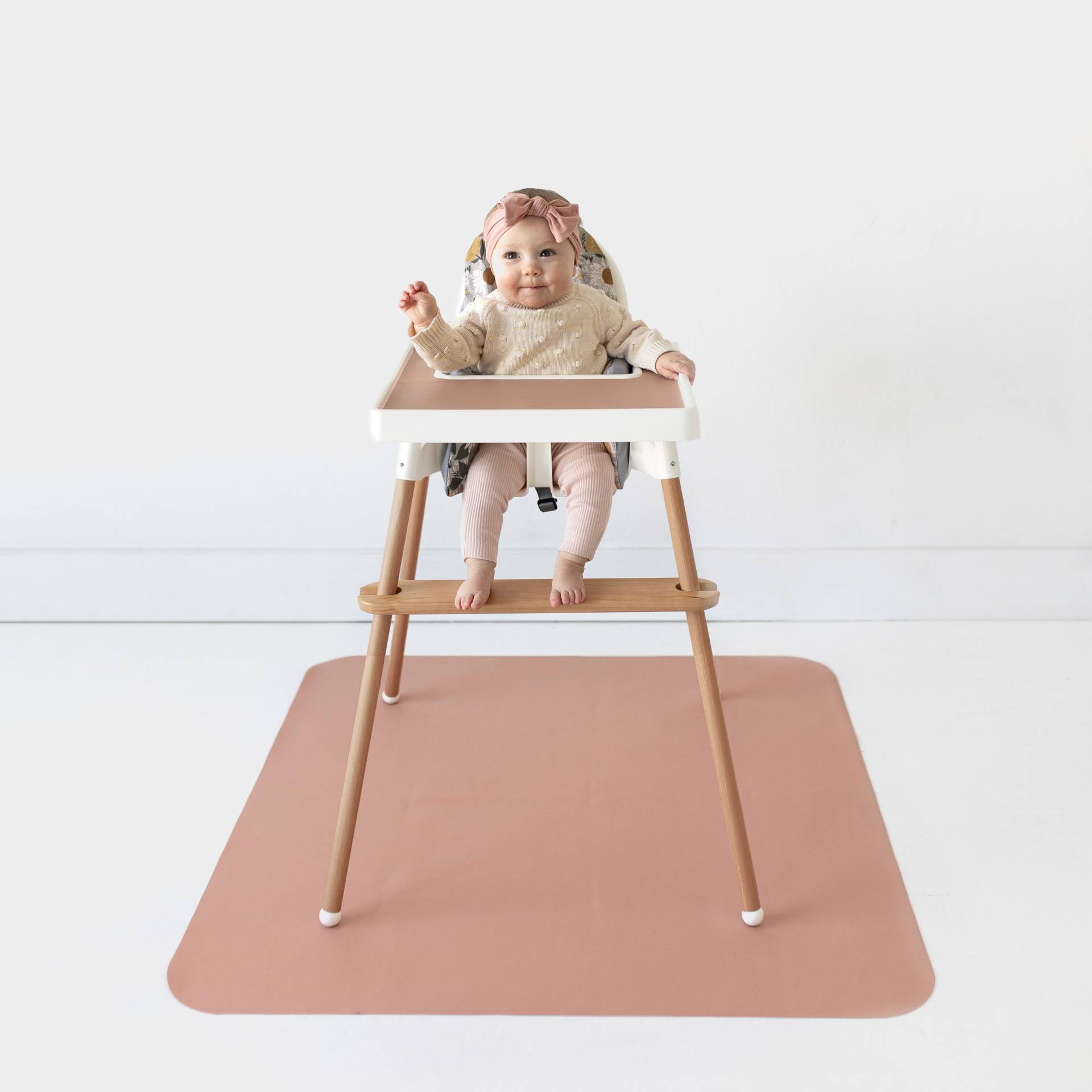 Große Silikon Feuchte Matte - Pale Terracotta // Hochstuhl von Etsy - YeahBabyGoods