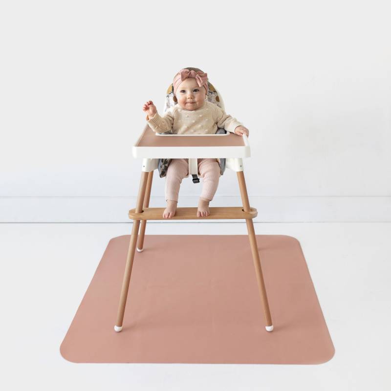 Große Silikon Feuchte Matte - Pale Terracotta // Hochstuhl von Etsy - YeahBabyGoods