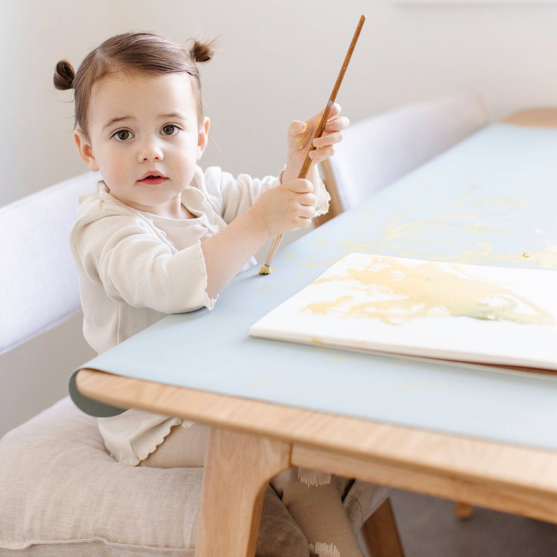 Große Silikon Splat Matte - Vintage Blau // Hochstuhl von Etsy - YeahBabyGoods