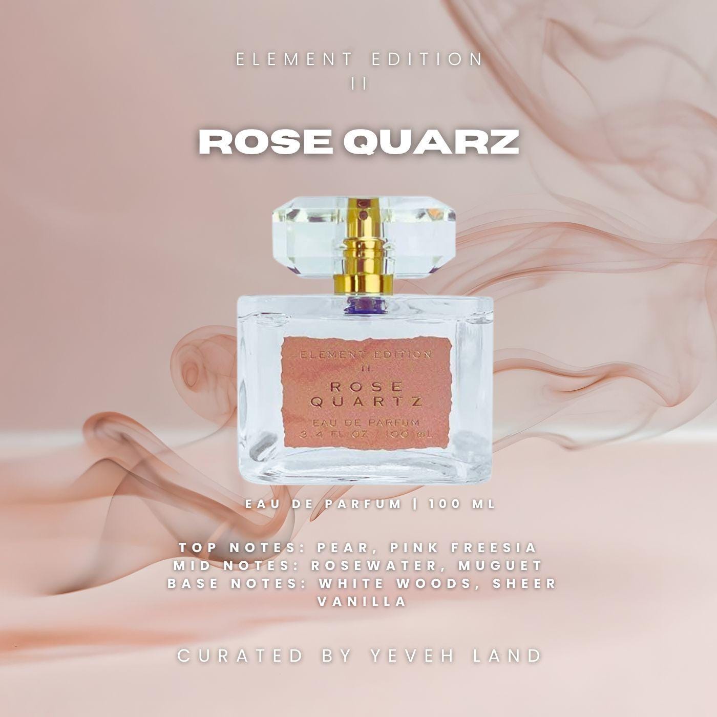 Rose Quartz Eau De Parfum 100 Ml | Soft Floral & White Woods Element Edition Perfume von Etsy - YevehLand
