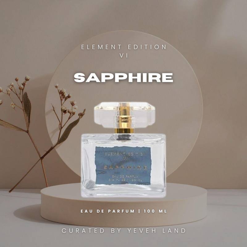 Sapphire Eau De Parfum 100 Ml | Fresh Fruity & Amber Musk Perfume Element Edition von Etsy - YevehLand