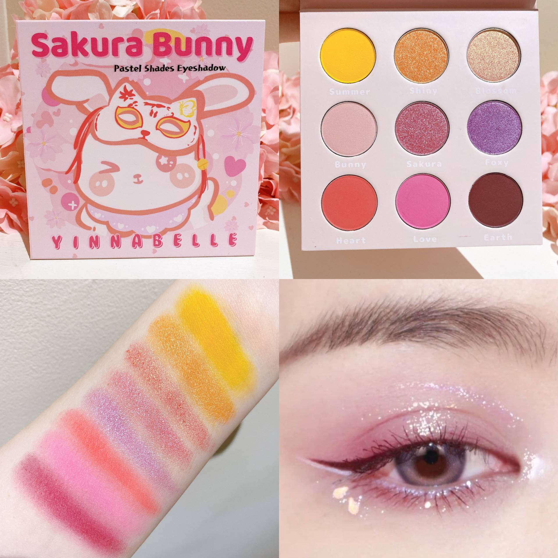 Sakura Bunny Kawaii Pastell Kirschblüten Lidschatten Palette von Etsy - Yinnabelle