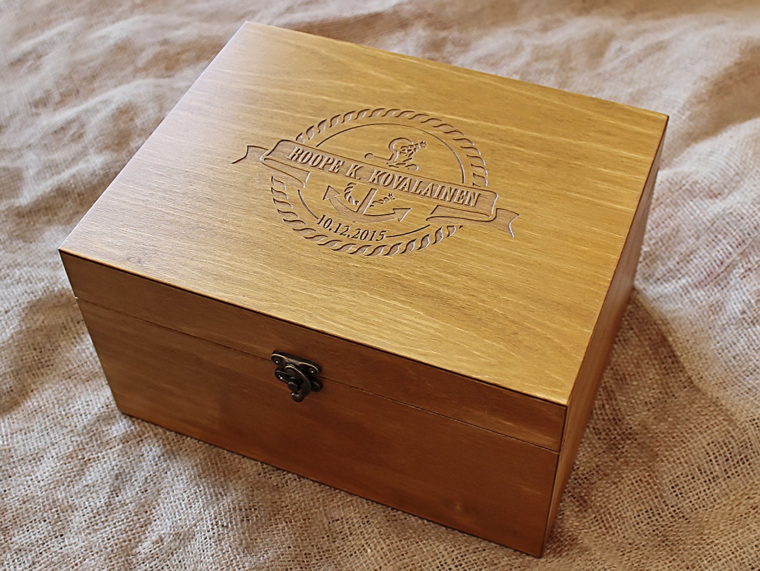 Personalisierte Baby-Speicher-Box, Baby-Andenken-Box, Benutzerdefinierte Memory-Box, Gravierte Baby-Box, Anker-Design-Baby-Andenken-Box von Etsy - YouCanMAKEitPERSONAL