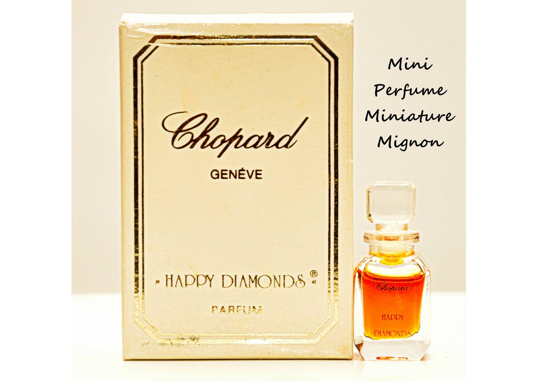 Chopard Happy Diamonds Parfum 2.5Ml Miniatur Splash Non Spray Parfüm Extrakt Frau Sehr Selten Vintage 1986 von Etsy - YourVintagePerfume