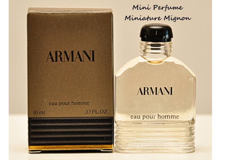 Miniatur Giorgio Armani Eau Pour Homme De Toilette 10Ml Herrenparfüm Seltener Vintage 1984 von Etsy - YourVintagePerfume