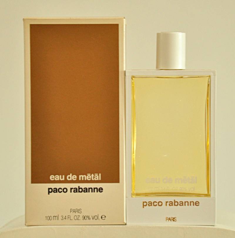 Paco Rabanne Eau De Metal Toilette Edt 100 Ml Splash No Spray Damenparfüm Sehr Selten Vintage 1986 Paco Rabanne Eau De Metal Toilette Edt 100 Ml Splash No Spray Damenparfüm Sehr Selten Vintage 1986 von Etsy - YourVintagePerfume