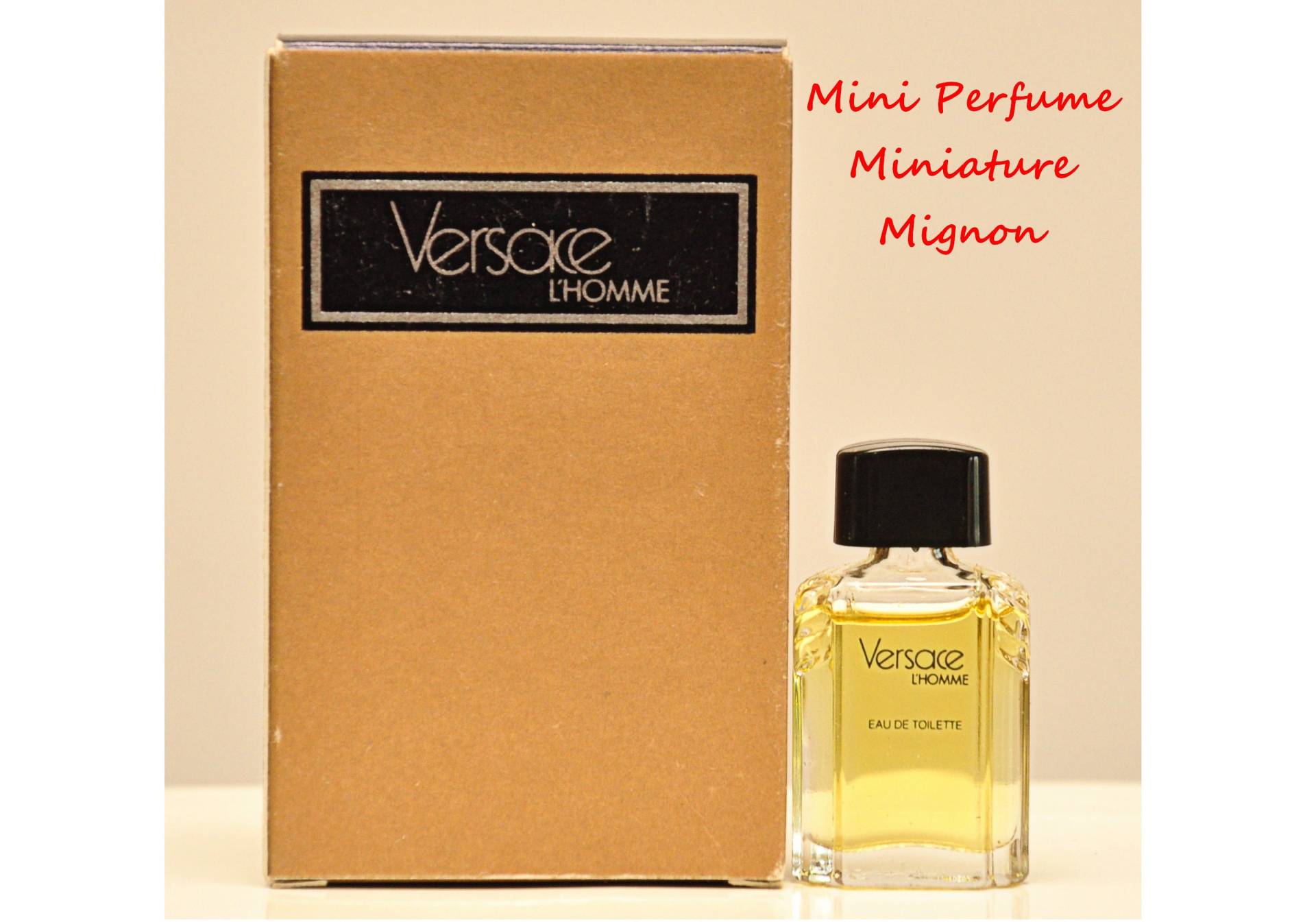Versace L'homme Eau De Toilette Edt 3, 5 Ml Miniatur Splash Non Spray Herrenparfüm Seltener Jahrgang 1986 von Etsy - YourVintagePerfume