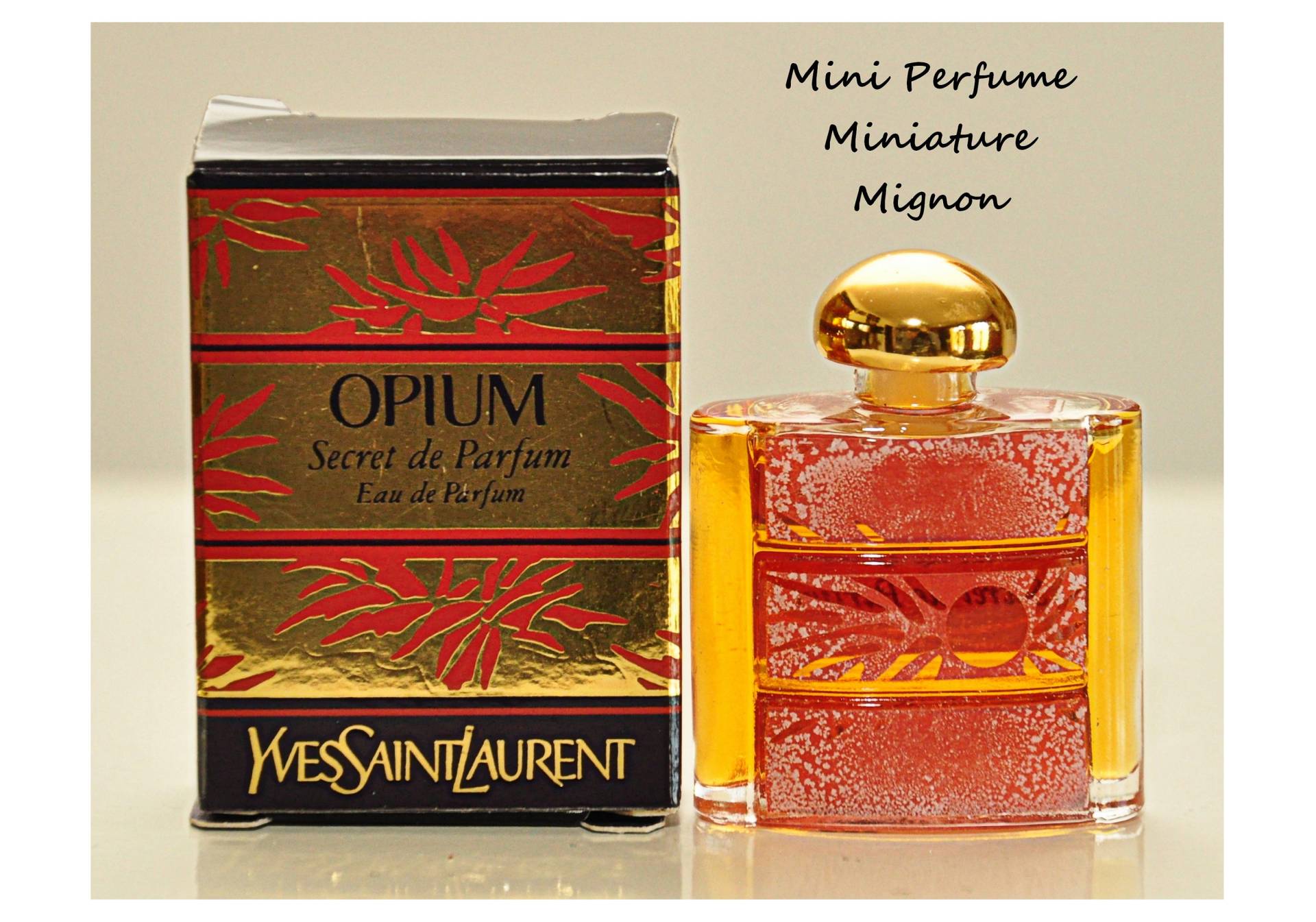 Yves Saint Laurent Opium Secret De Parfum Eau Toilette Edt 3, 5 Ml Miniatur Splash Non Spray Damenparfüm Sehr Selten Vintage 1992 von Etsy - YourVintagePerfume