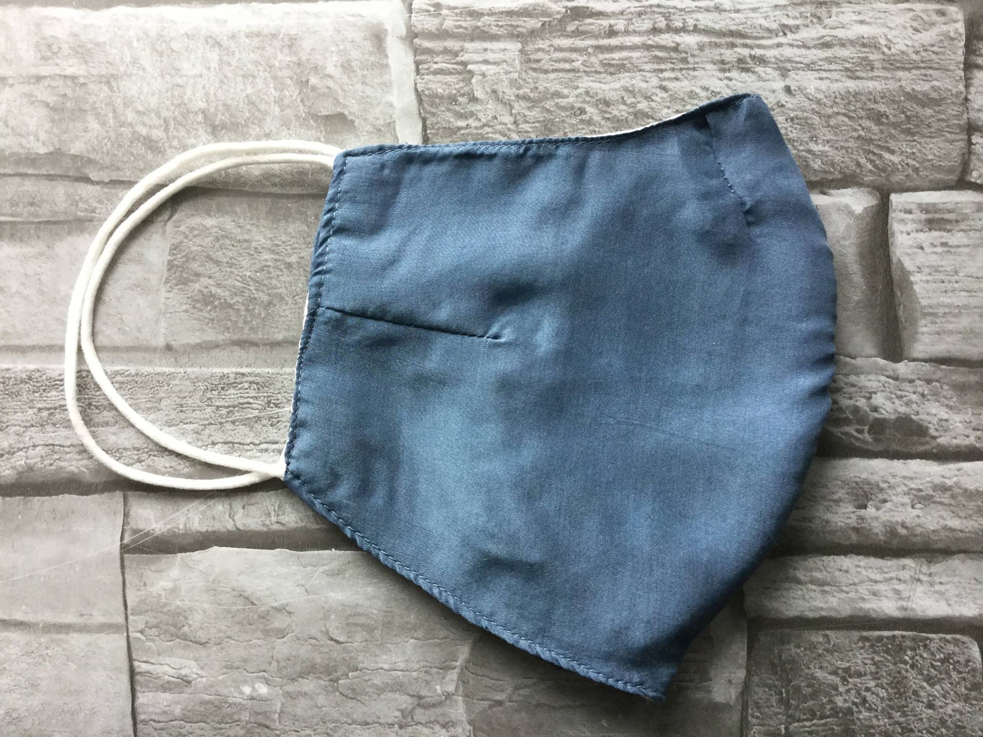 Festliche Behelfsmaske Aus Seide in Blau Festliche Behelfsmaske Aus Seide in Blau von Etsy - YukiwariSouShop