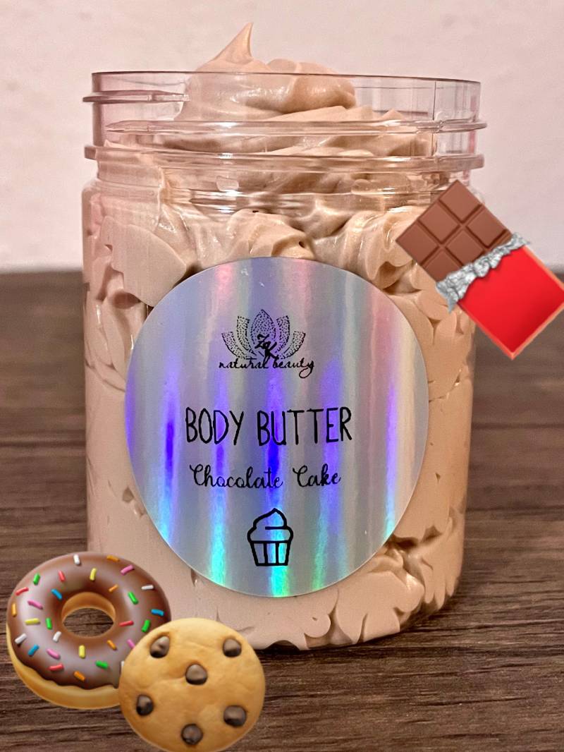 Body Sahne Butter - Schoko/Kürbis Kuchen, Autumn Herbst Edition, 100% Bio Natur Butter, 200Ml von Etsy - ZKnaturalbeauty