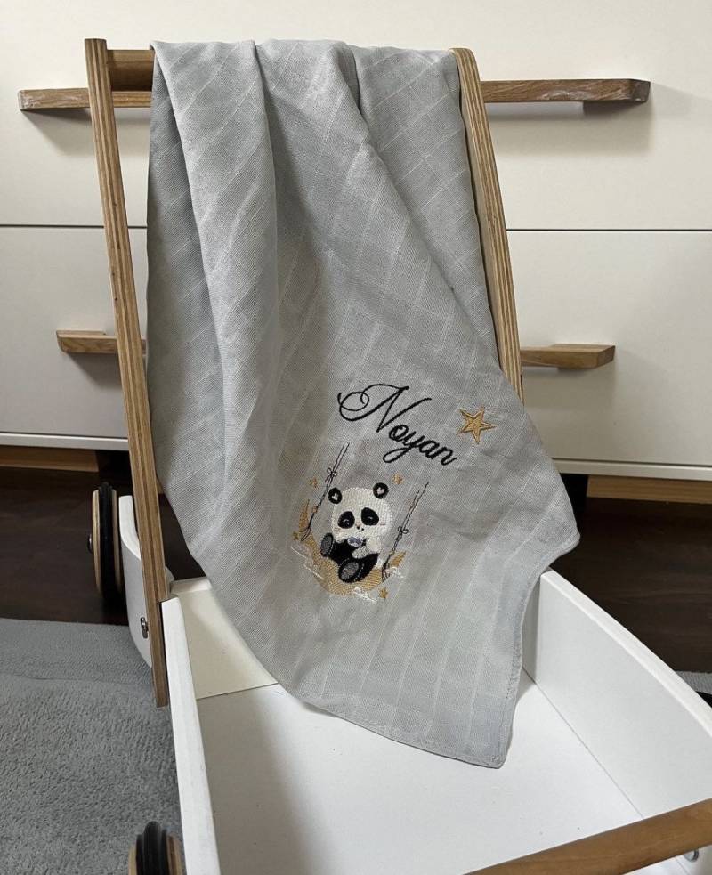 Schmusetuch Grau, Mulltuch Mit Name, Schnuffeltuch, Mulltuch, Personalisiert, Bestickt, Baby von Etsy - ZTstickerei