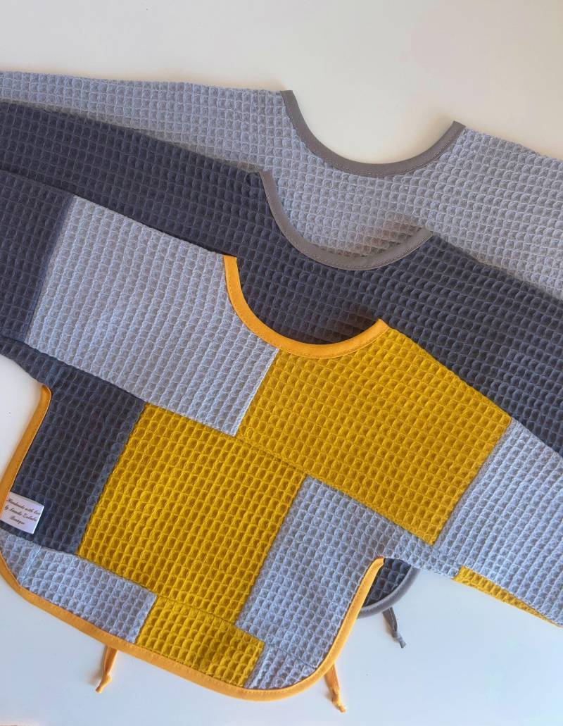 3Er Set Langarmlätzchen - Waffle Sonderpreis S Und M von Etsy - Zababu