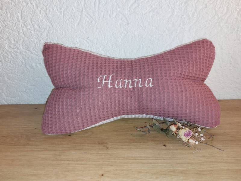 Leseknochen, Nackenkissen, Rehaknochen, Lesekissen Personalisiert Aus Waffelpique, Buchstütze, Geschenk Geburtstag, Kommunion von Etsy - ZauberhaftMitLiebe