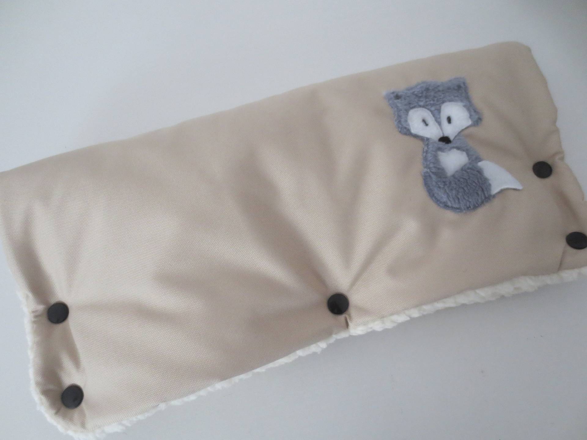 Kinderwagenmuff Wasserabweisend Handwärmer Muff Beige "Fuchs" von Etsy - ZauberwerkemitHerz