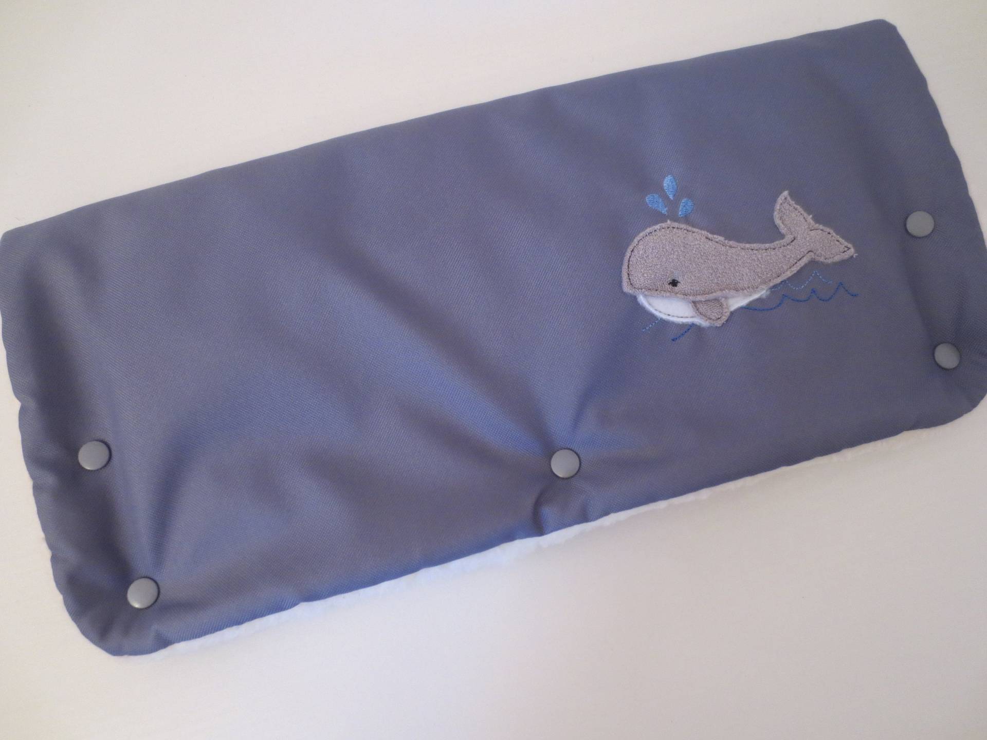 Kinderwagenmuff Wasserabweisend Handwärmer Muff Grau "Wal" von Etsy - ZauberwerkemitHerz