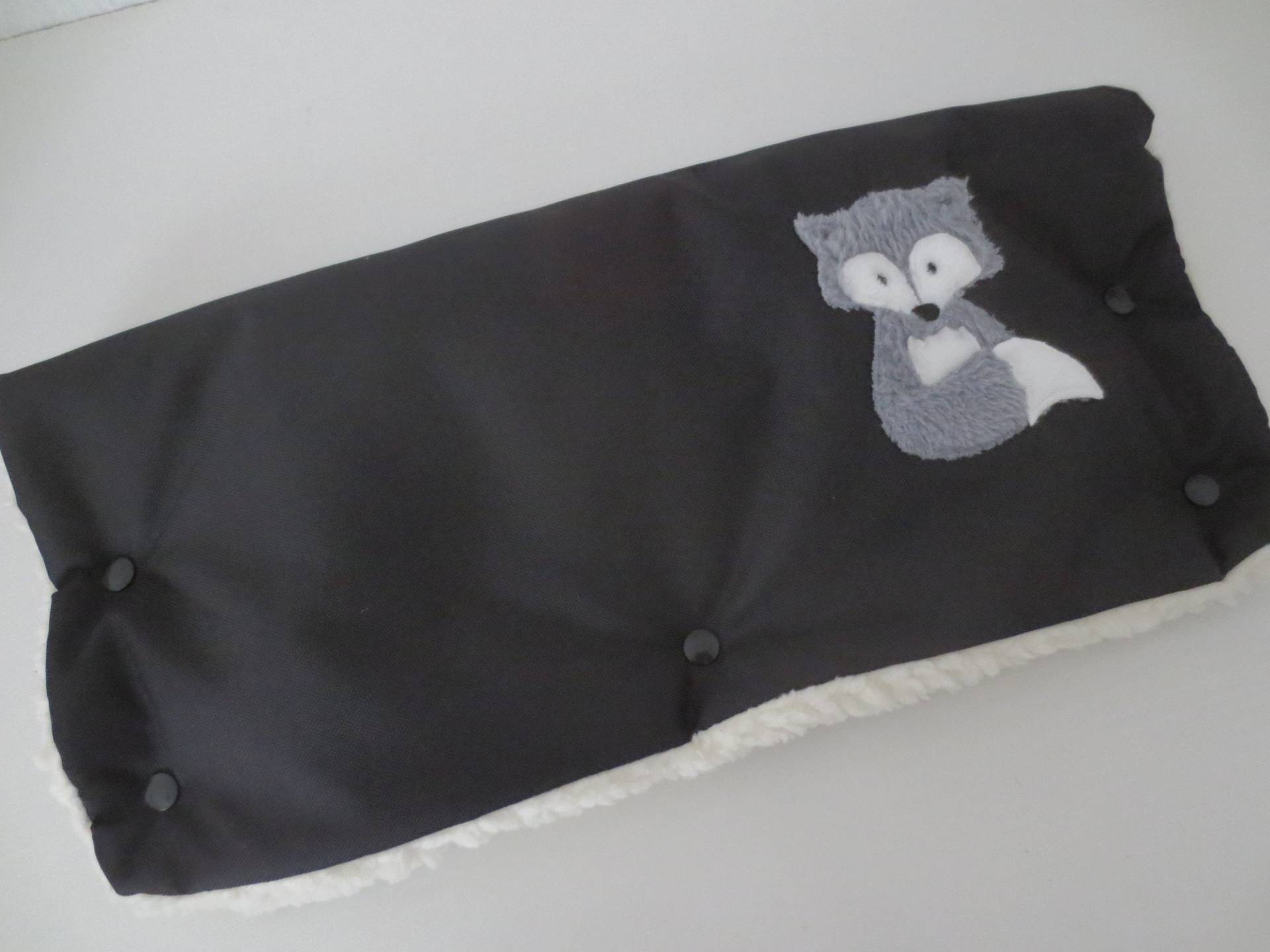Kinderwagenmuff Wasserabweisend Handwärmer Muff Schwarz "Fuchs" von Etsy - ZauberwerkemitHerz