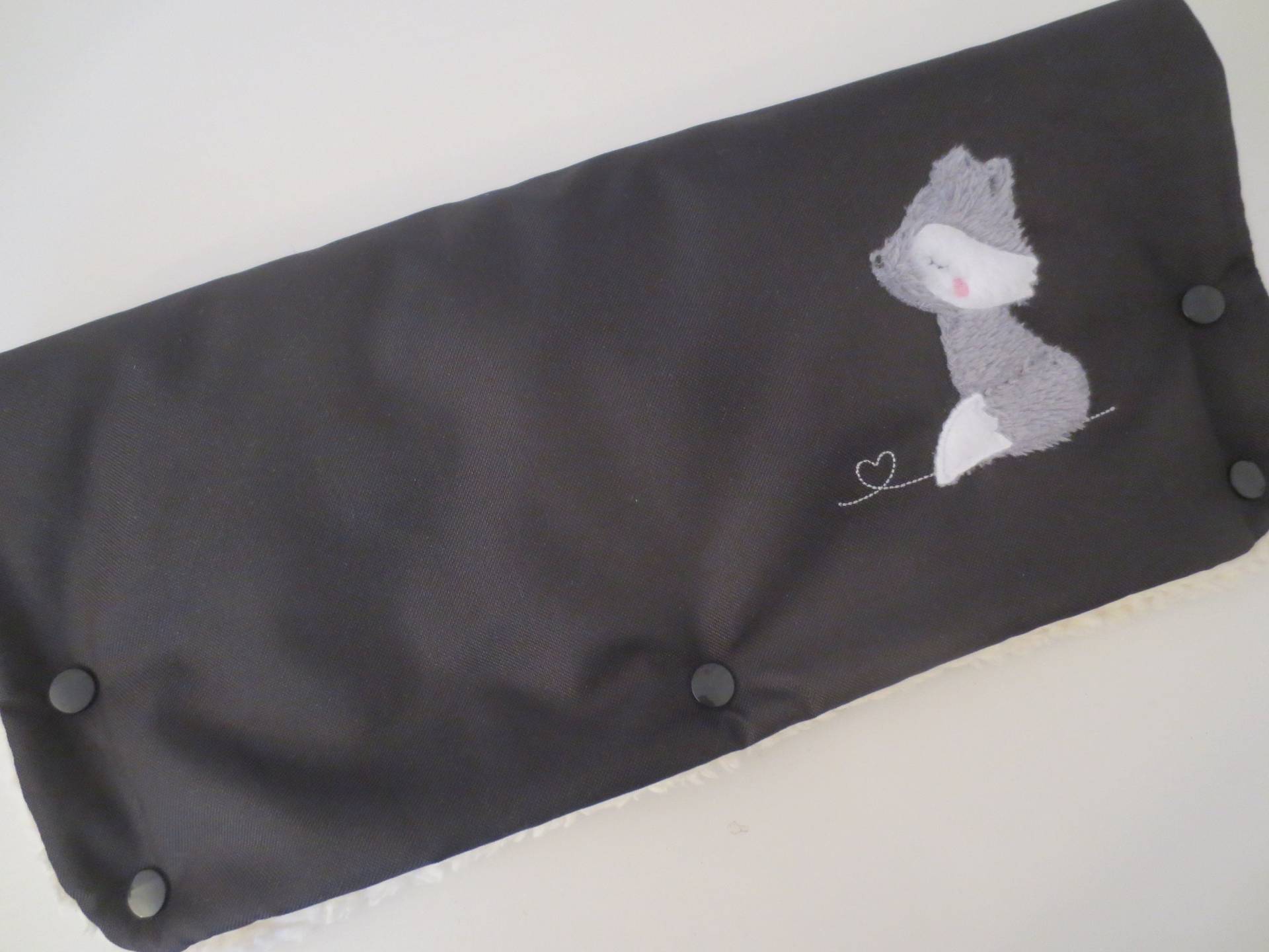 Kinderwagenmuff Wasserabweisend Handwärmer Muff Schwarz "Fuchs" von Etsy - ZauberwerkemitHerz