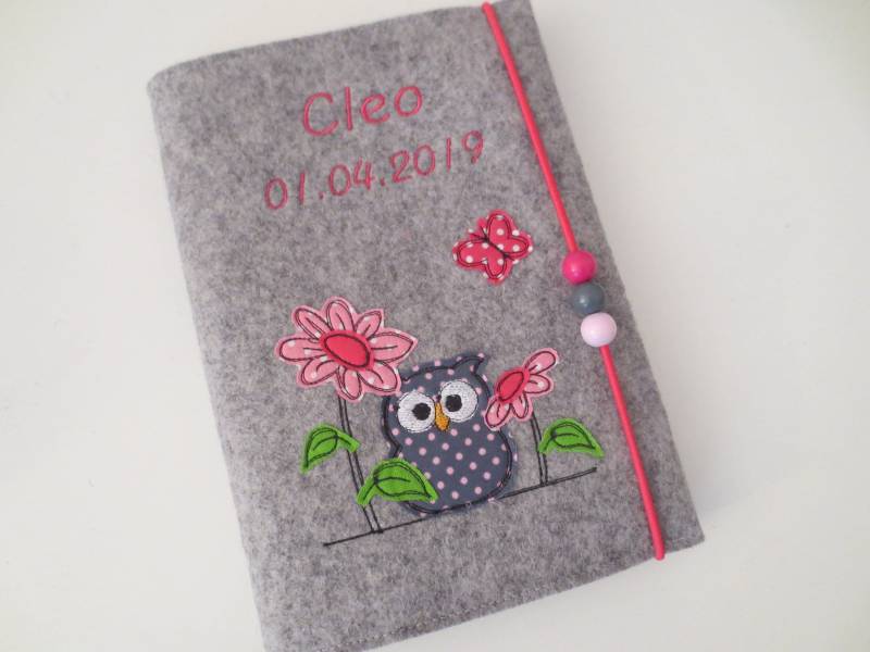 U Heft Hülle Aus Wollfilz Mit Impfpassfach "Eule" von Etsy - ZauberwerkemitHerz