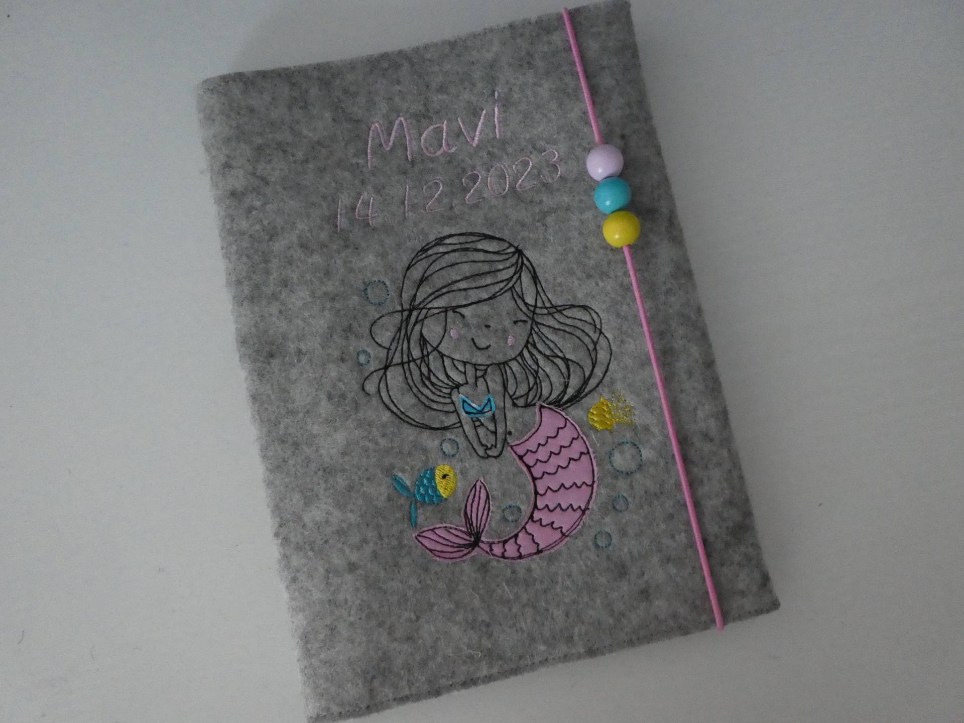 U Heft Hülle Aus Wollfilz Mit Impfpassfach "Meerjungfrau" von Etsy - ZauberwerkemitHerz