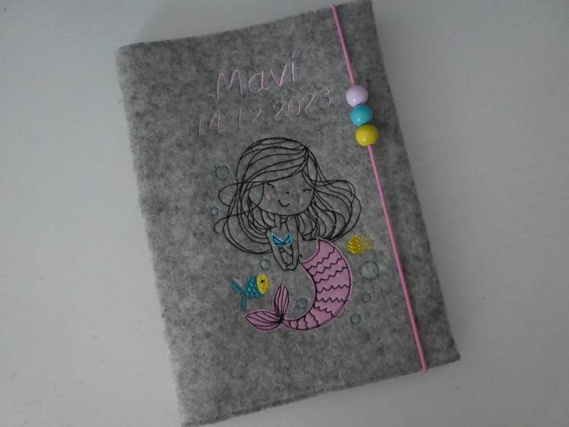 U Heft Hülle Aus Wollfilz Mit Impfpassfach "Meerjungfrau" von Etsy - ZauberwerkemitHerz