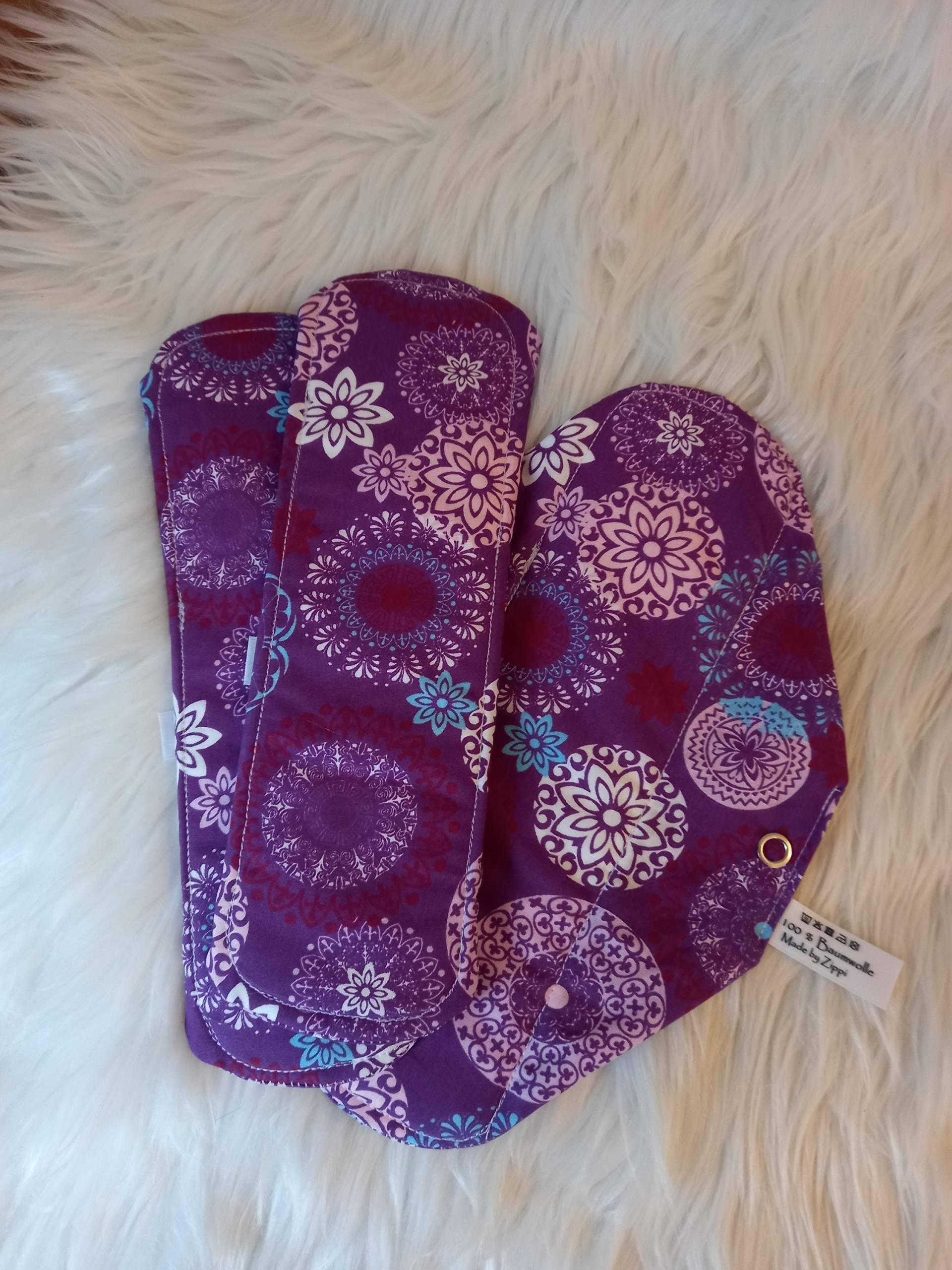 Binden Im 3Er Set Mit Oder Ohne Pu Schicht Ethno Mandala Lila Rosa Zero Waste von Etsy - ZippisNaehatelier