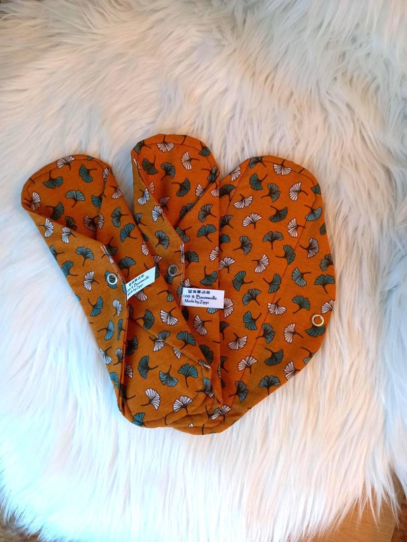 Binden Im 3Er Set Mit Oder Ohne Pu Schicht Ginko Honig-Gold Herbst Zero Waste Binden Im 3Er Set Mit Oder Ohne Pu Schicht Ginko Honig-Gold Herbst Zero Waste von Etsy - ZippisNaehatelier