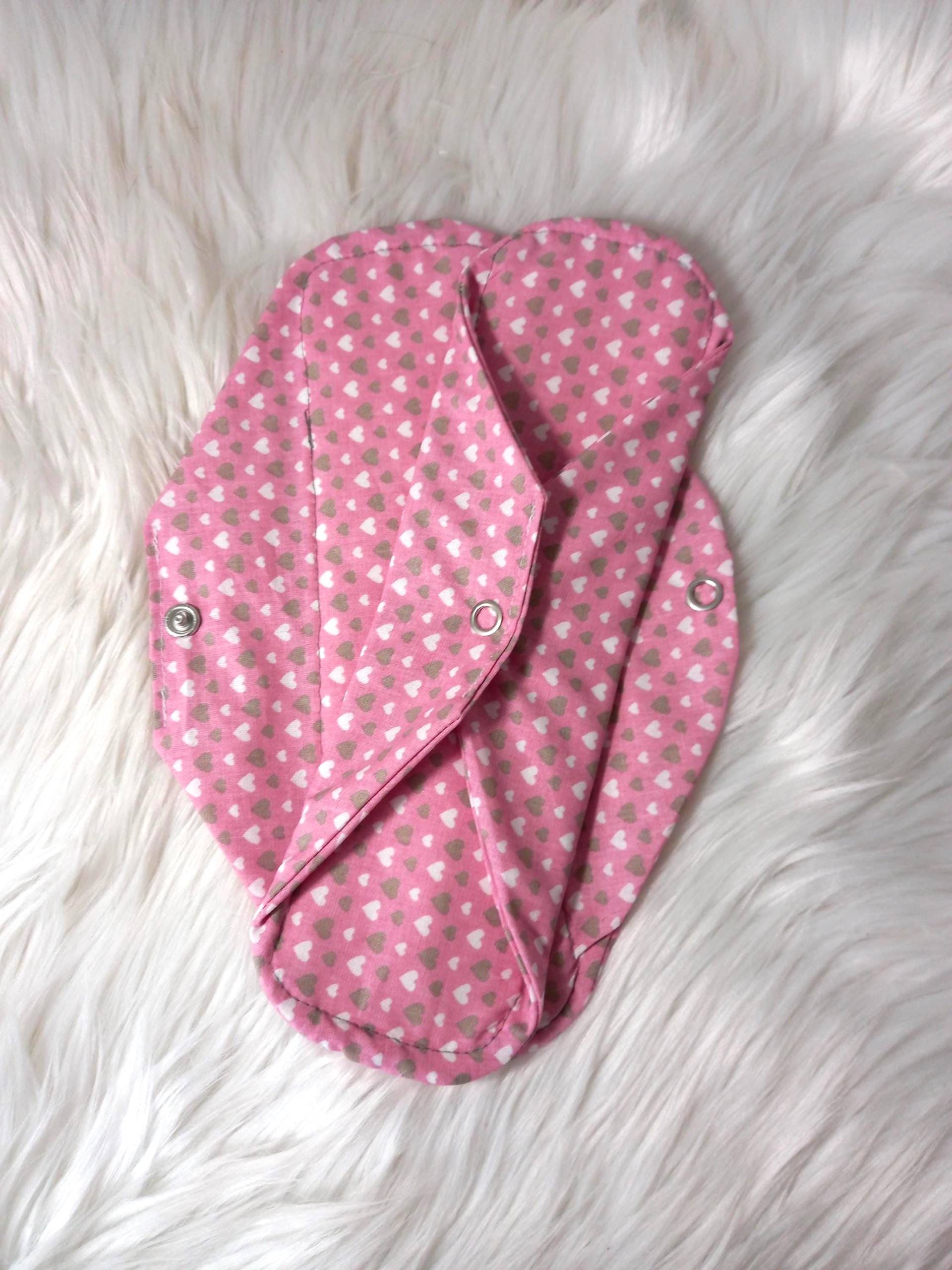 Binden Im 3Er Set Mit Oder Ohne Pu Schicht Herzen Rosa Taupe Zero Waste von Etsy - ZippisNaehatelier