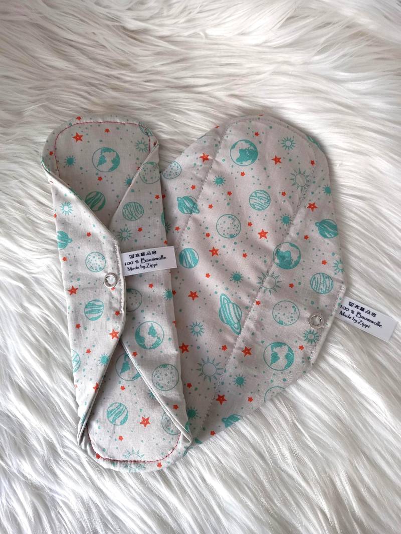 Binden Im 3Er Set Mit Oder Ohne Pu Schicht Sterne Weltall Hellgrau Zero Waste von Etsy - ZippisNaehatelier