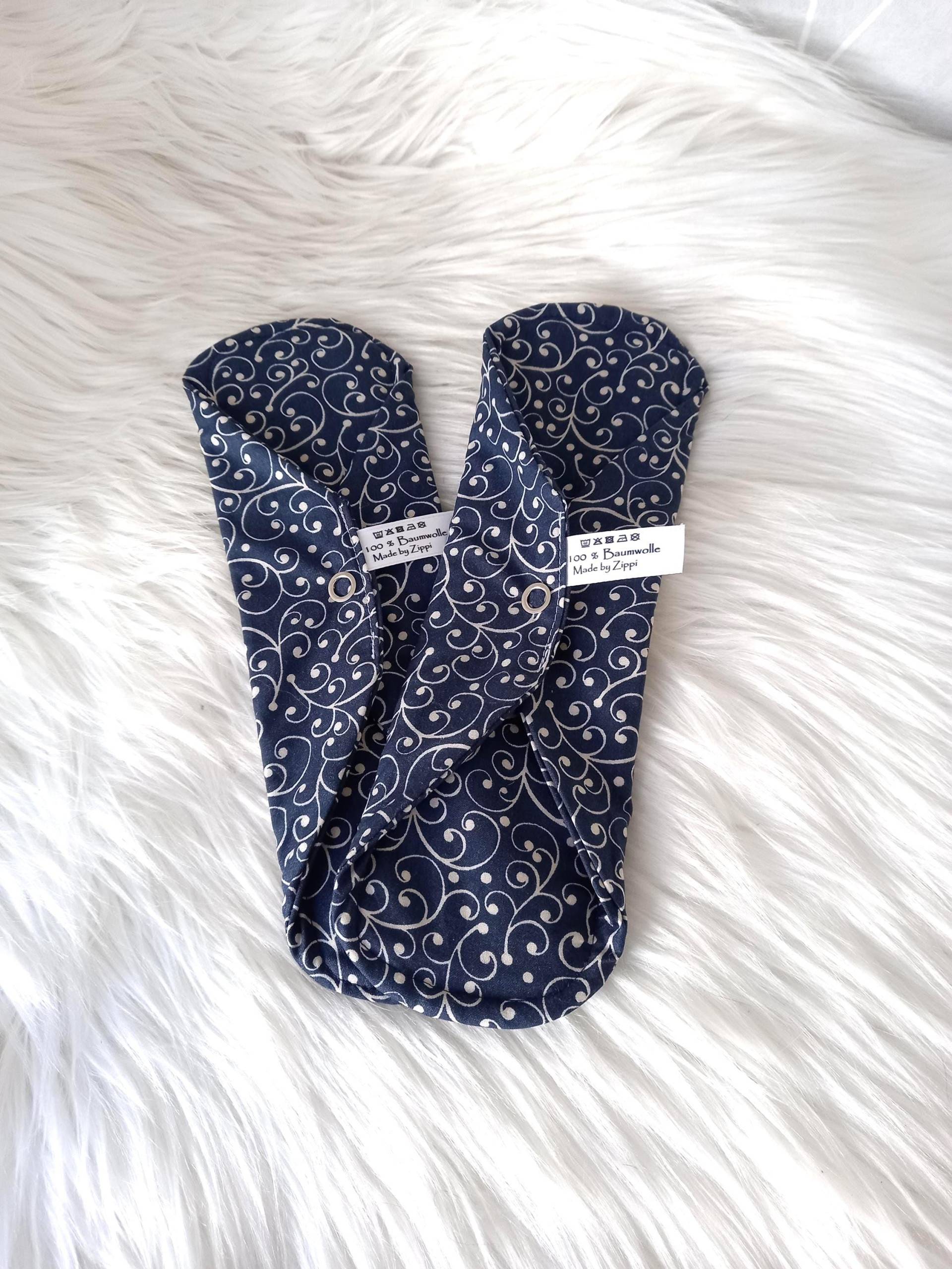Binden Im 3Er Set Mit Pu Schicht Maritim Dunkelblau Ranken Zero Waste von Etsy - ZippisNaehatelier