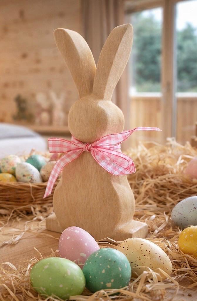 Osterhase Aus Zirbenholz - Natürliche Osterdeko von Etsy - Zirbenvielfalt