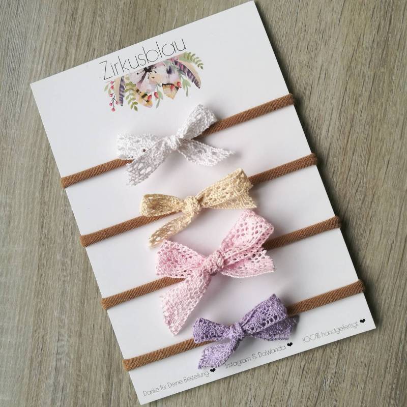 Haarband 14 Farben Spitzenschleife von Etsy - Zirkusblau