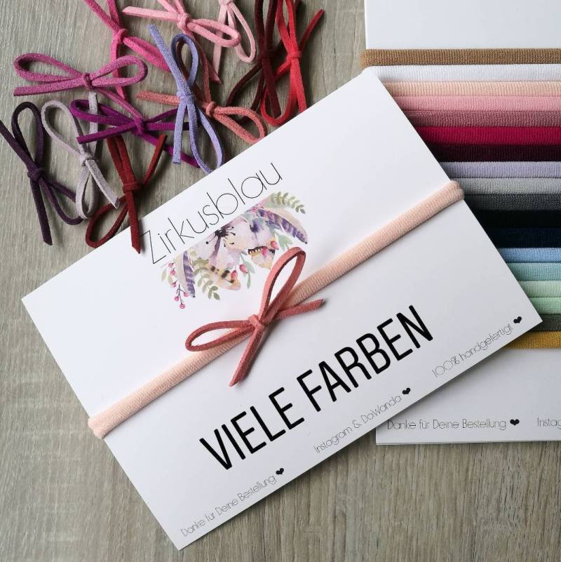 Haarband 38 Farben Dünne Schleife von Etsy - Zirkusblau