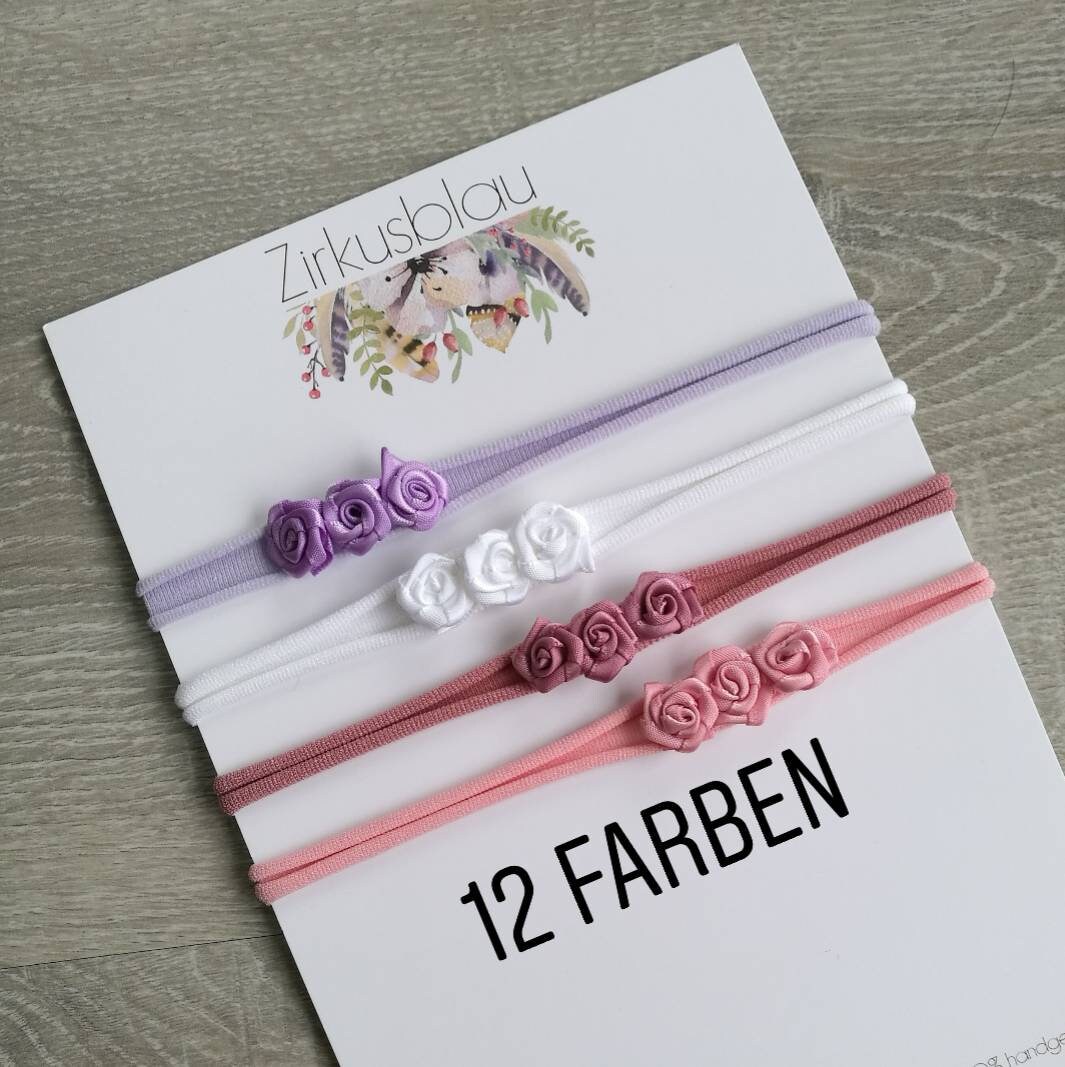 Rosenhaarband 10 Farben Rosenhaarband 10 Farben von Etsy - Zirkusblau