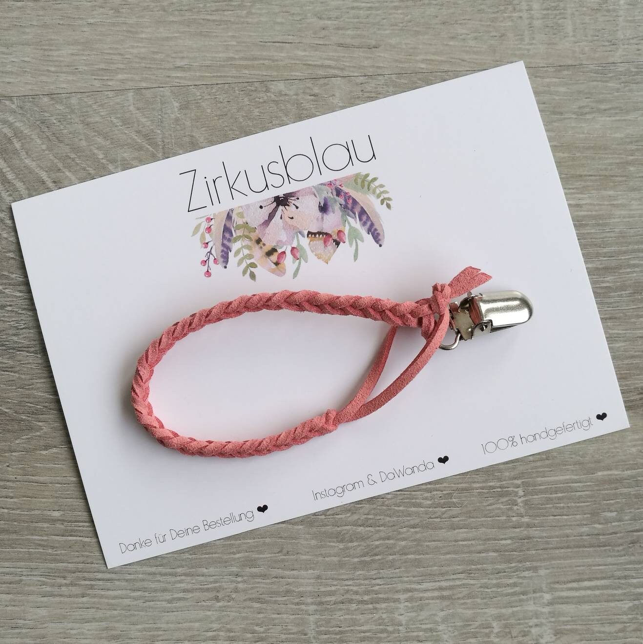 Schnullerband 26 Farben Kunstleder Geflochten Schnullerband 26 Farben Kunstleder Geflochten von Etsy - Zirkusblau