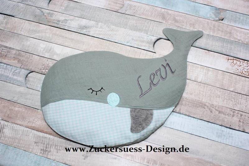 Kreiere Dein Schmusetuch , Kuscheltier " Kleiner Wal von Etsy - ZuckersuessDesign