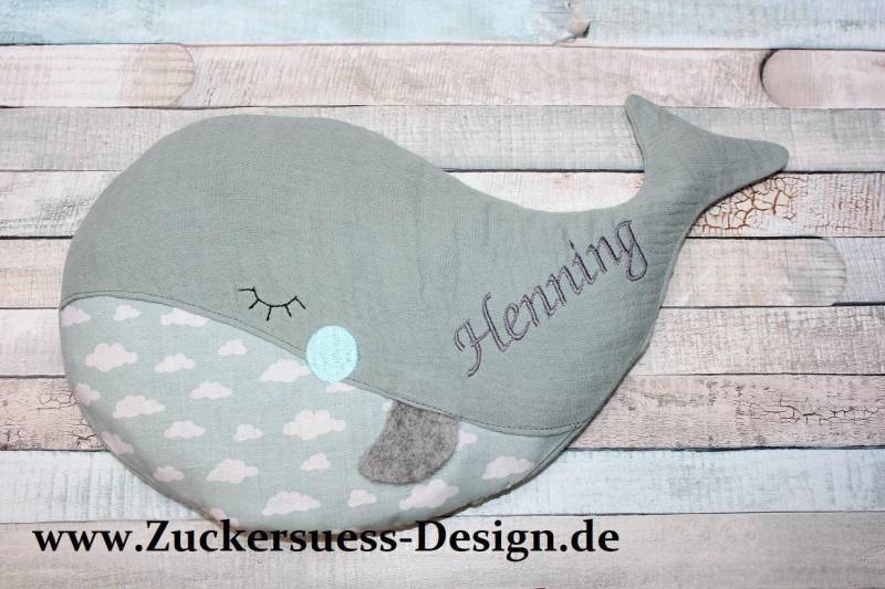 Kreiere Dein Schmusetuch , Kuscheltier " Kleiner Wal von Etsy - ZuckersuessDesign