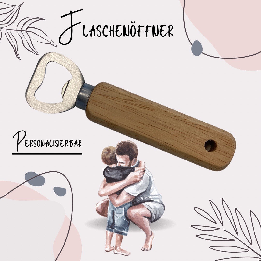 Flaschenöffner Holz Personalisiert Mit Kette Flaschenöffner Holz Personalisiert Mit Kette von Etsy - ZwergalshopDE