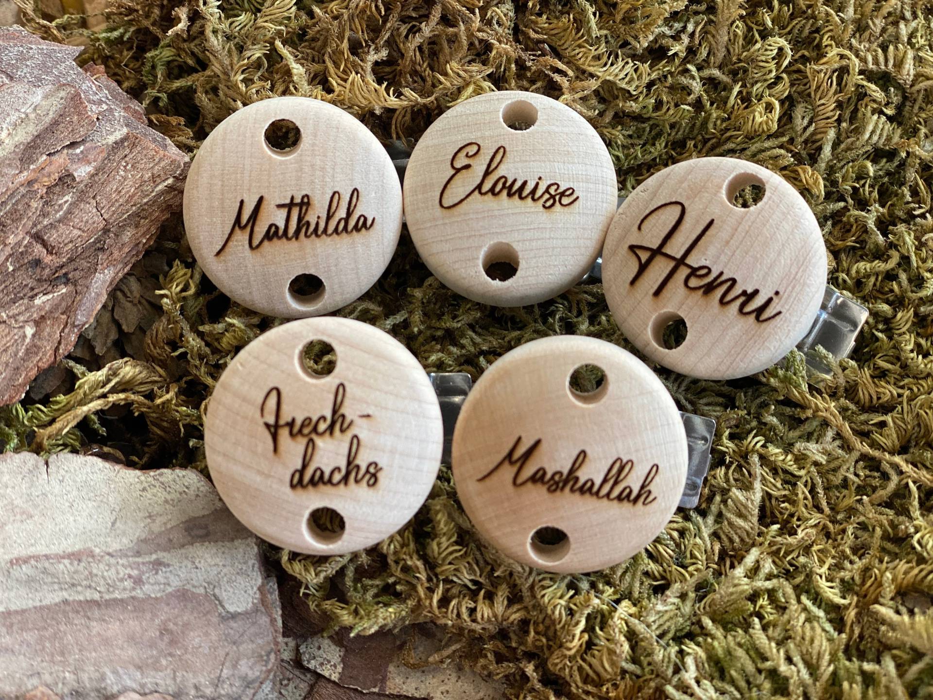 Schnullerclip Holz Personalisiert Schnullerclip Holz Personalisiert von Etsy - ZwergalshopDE