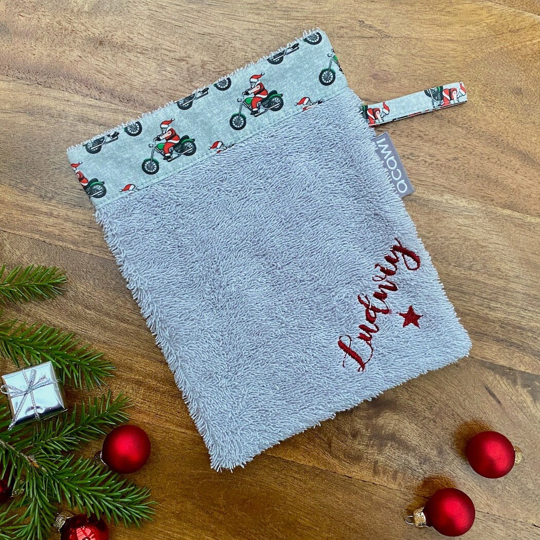 Es Weihnachtet/Waschhandschuh Mit Motorradmotiv Aus Weichem Frottee, Wahlweise Eingesticktem Namen Es Weihnachtet/Waschhandschuh Mit Motorradmotiv Aus Weichem Frottee, Wahlweise Eingesticktem Namen von Etsy - acawi